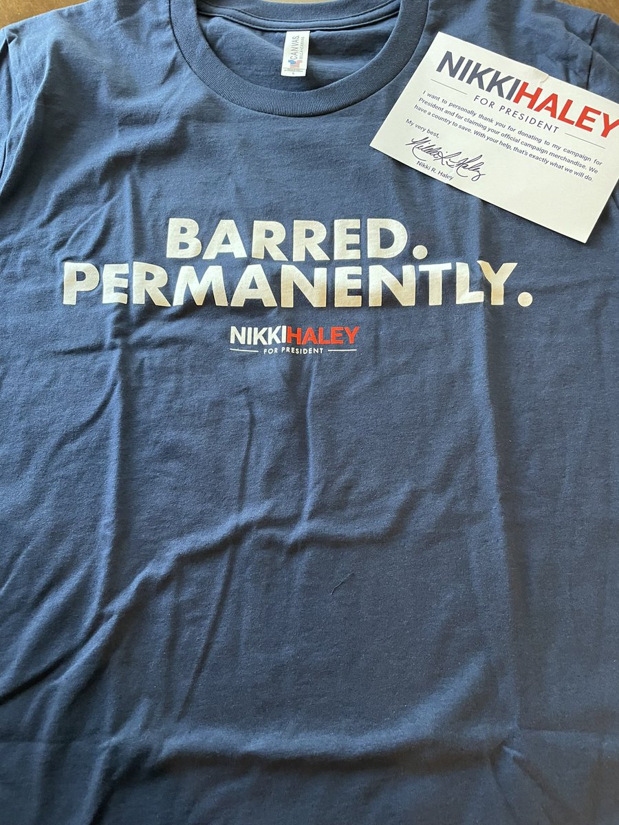 wmwright2cpa's tweet photo. @alissambaker I’m voting for @NikkiHaley in November - I do not understand why she is supporting Trump now but I’ll never understand politics - she still is the only person that earned my vote. 
#WriteInHaley #NeverAgainTrump https://t.co/smuFp8jsSb