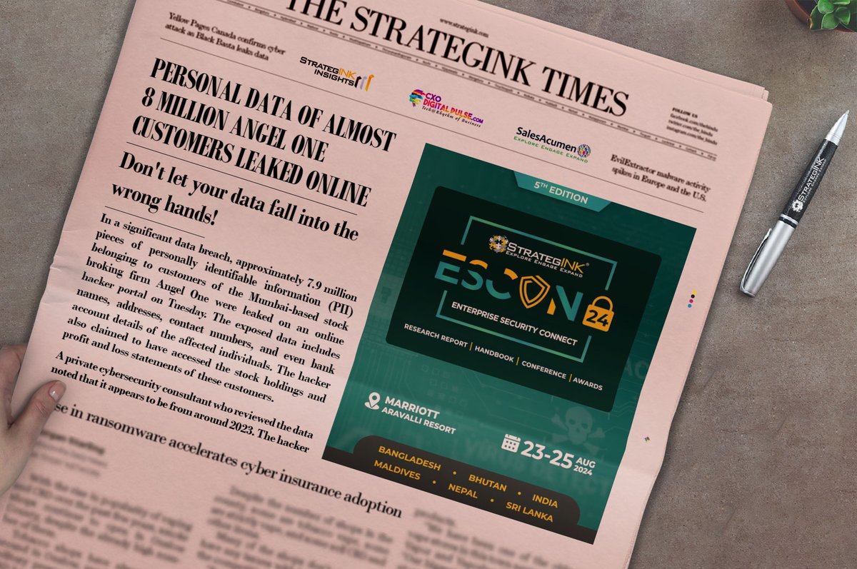 StrategINK (@strategink) on Twitter photo Your data's security is paramount!
Join us at ESCON -strategink.com/escon/2024/#re…
Together, we can turn the tide against cyber threats!
#strESCON #StrategINK #infosec #cyberresilience #enterprisesecurity
#cybersecurity #CyberSecurity #SouthAsia #Networking #Aravalli Your data's security is paramount!
Join us at ESCON -strategink.com/escon/2024/#re…
Together, we can turn the tide against cyber threats!
#strESCON #StrategINK #infosec #cyberresilience #enterprisesecurity
#cybersecurity #CyberSecurity #SouthAsia #Networking #Aravalli