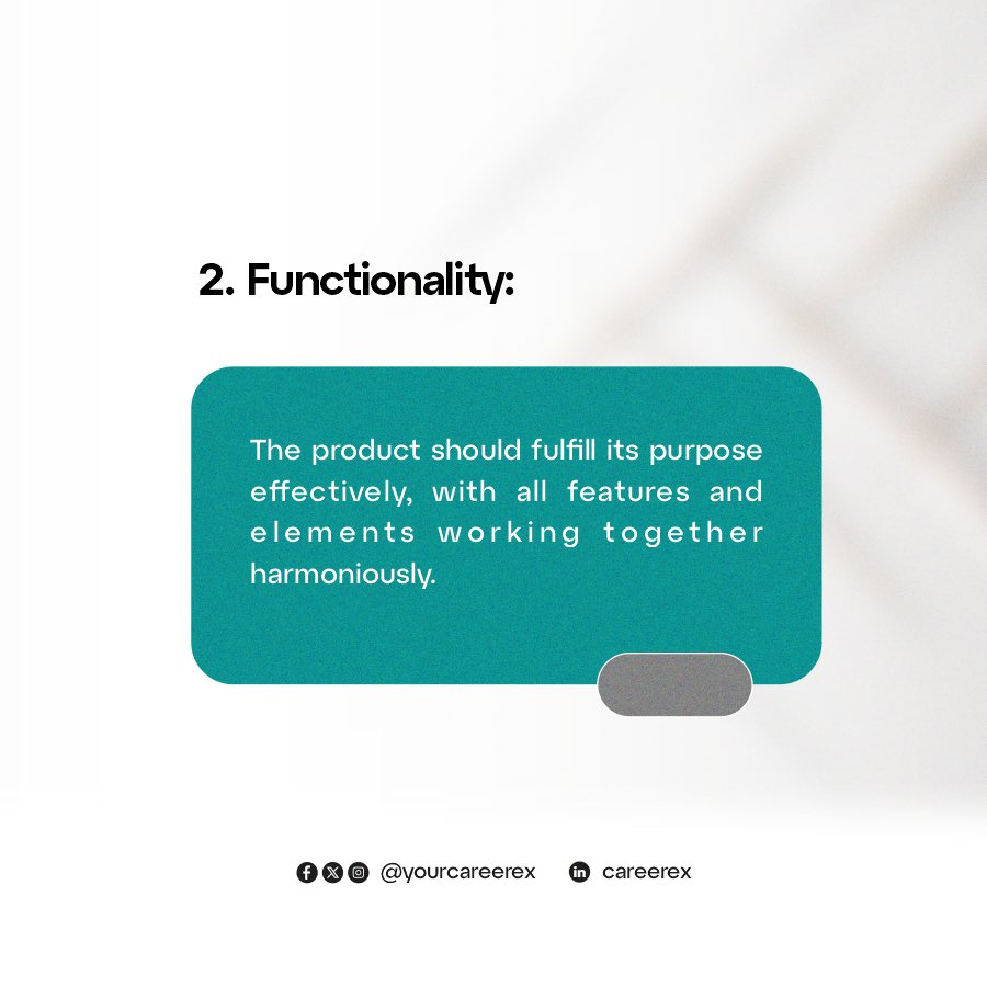 yourcareerex's tweet photo. By considering these factors, a product design can meet both business goals and user needs, resulting in a successful and impactful product!
#accessbank #youthrive #careerexinternship #elitepath #tech #yourcareerex #techblogger #coding #programmer #productmanager #TechTips https://t.co/fZTGsktFVj