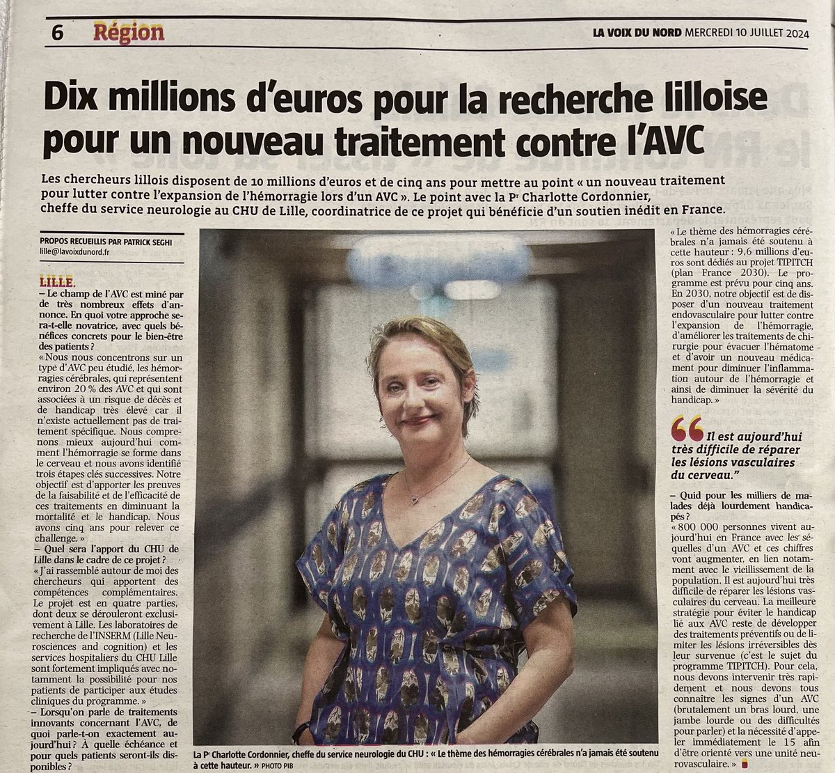 Bravo ⁦<a href="/PrCCordonnier/">Charlotte Cordonnier</a>⁩ et à l’équipe qu’elle dirige pour ce succès plein d’espoir pour les patients ! ⁦<a href="/univ_lille/">Université de Lille</a>⁩ ⁦<a href="/CHU_Lille/">CHU de Lille</a>⁩ ⁦<a href="/la_SFNV/">sfnv</a>⁩ ⁦@SFNeurologie⁩