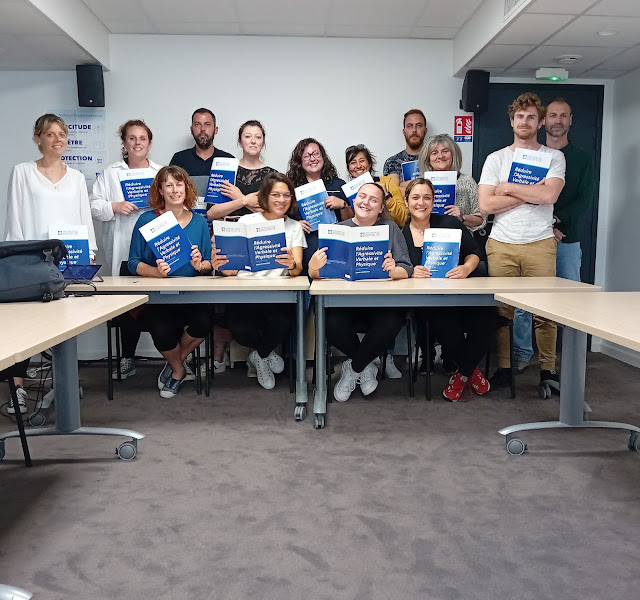 CpiFrance's tweet photo. [FOCUS FORMATION]
Réduire l'Agressivité Verbale et Physique

Félicitations aux nouveaux formés de La Sauvegarde de Lyon 👏 
Une formation donnée par Frédéric Debert qui a trouvé le groupe plein d'énergie ! Bravo à tous 🤩 https://t.co/mmdgPhKOzJ