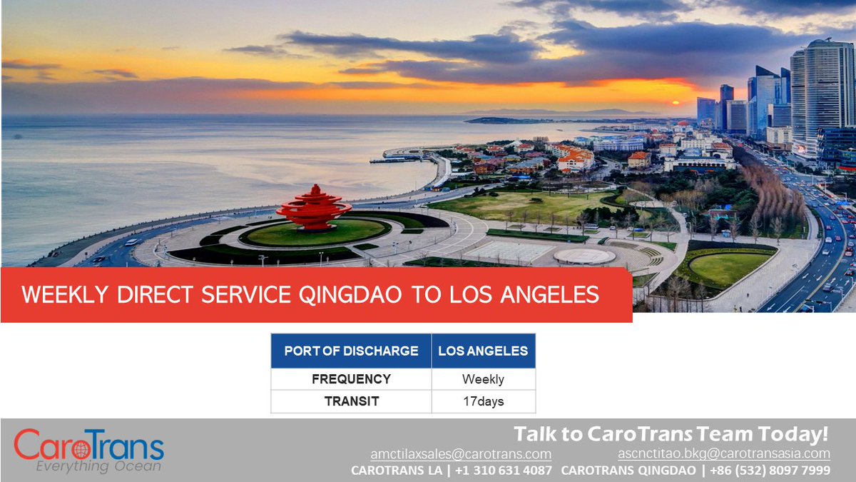Experience the efficiency and reliability of our global shipping services. Our weekly service from and to China is ready now. 
Contact us today - carotrans.com/asia/en-nz/car…

#CaroTrans #CaroTransAsia #Weeklyservice #oceanfreight #LCL #shipping #globalshipping
