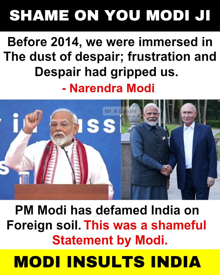 Mr_RGandhi's tweet photo. Shame On You Modi Ji https://t.co/AsgKu3uj9y