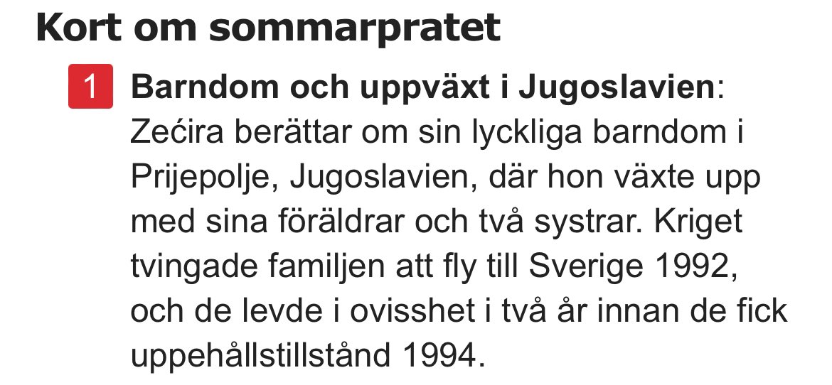 Den här sammanfattningen ”har gjorts med stöd av AI-verktyg från Open AI och är kvalitetssäkrad av Aftonbladet”. Zećira Mušović föddes 1996 i Falun.