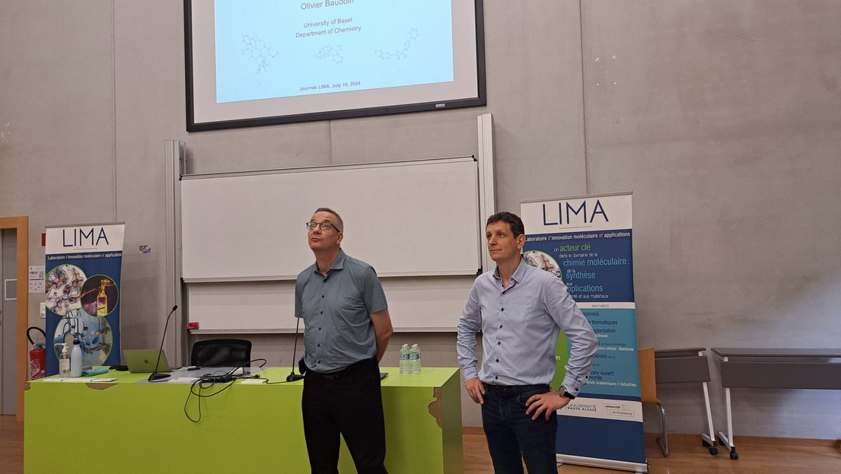 Opening of the <a href="/LIMA_UMR7042/">LIMA</a> spring day 2024 at ENSCMu by the Lab director F. Leroux. Exciting day of chemistry ahead! <a href="/UHA68/">UHA</a> <a href="/unistra/">-</a> <a href="/CNRS_Alsace/">CNRS Alsace</a>