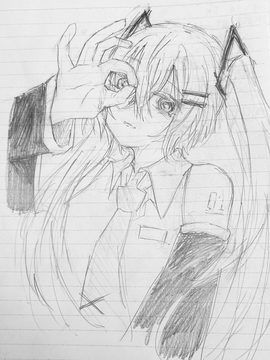 im46312's tweet photo. まれミク　落描き
#初音ミク　
#イラスト　
#illustration https://t.co/s0NyeRTobj