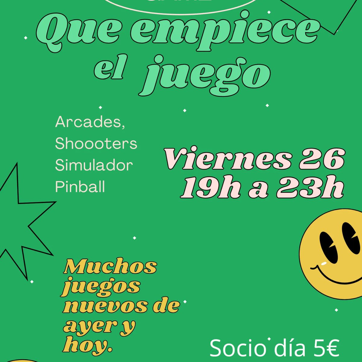 ArcadeGameMur's tweet photo. de julio viernes tarde Arcades.
Recuerda que somos el único salón Arcade con máquinas originales de los 80s en la Región de Murcia.
Arcade Game
C/Cristóbal Colón n4
Molina de Segura
Murcia
Recuerda que esté mes cambiamos día y horarios para disfrutar los viernes de nuestra Sala. https://t.co/5iZ4sssuvP