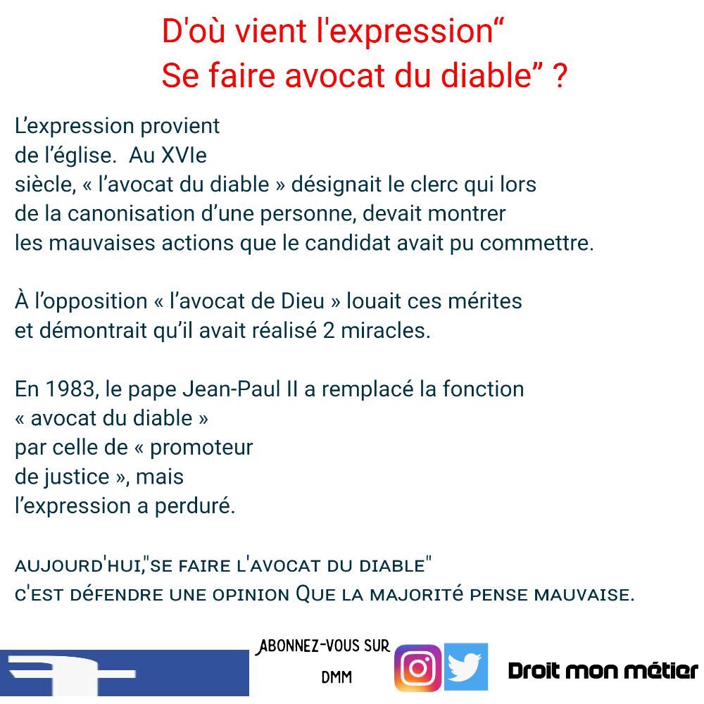 Se faire avocat du diable