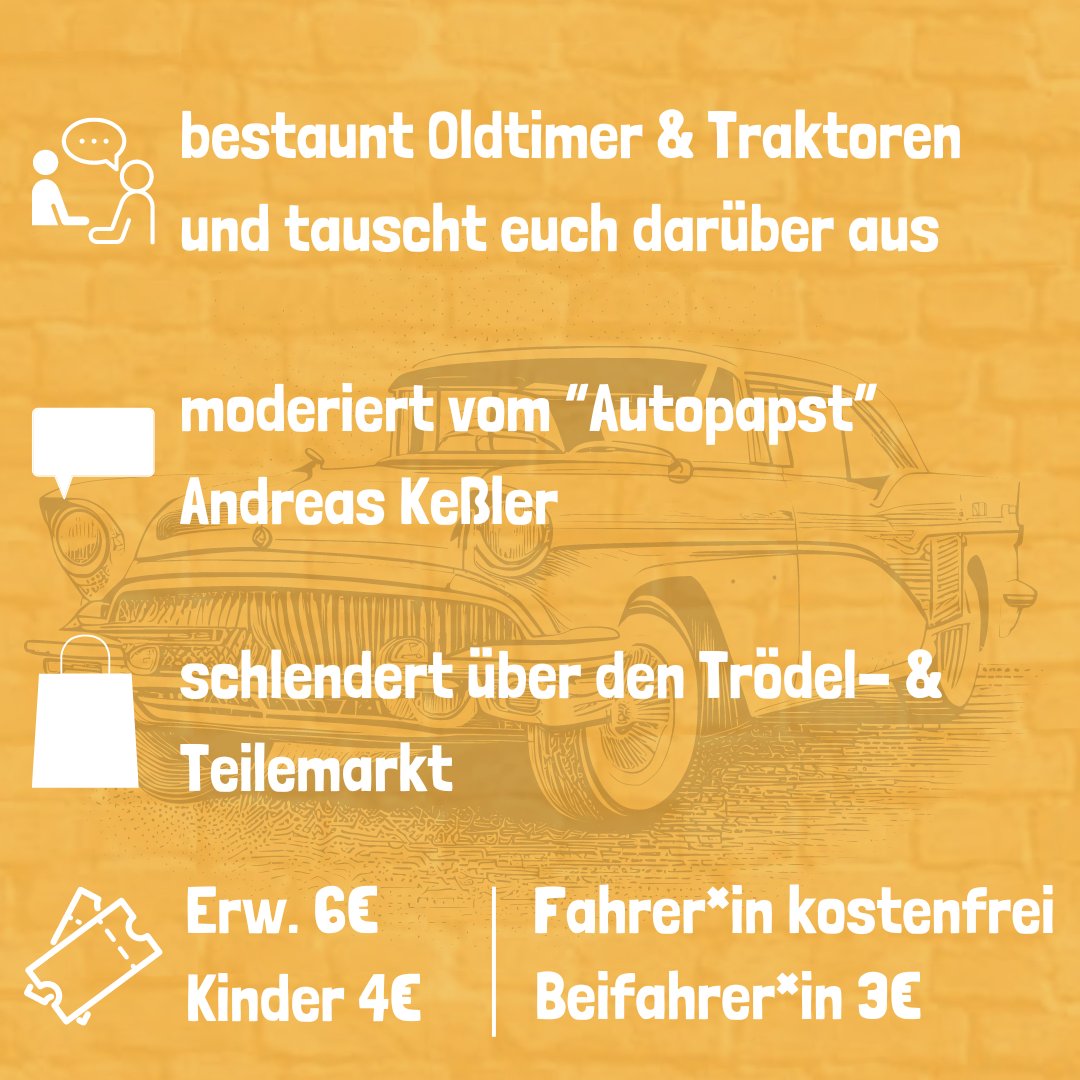 Am 03. August von 10 bis 18 Uhr findet das Oldtimer- &amp; Traktorentreffen im Ziegeleipark statt! Moderator ist der  "Autopapst" Andreas Keßler. Ihr möchtet euren Oldtimer präsentieren oder am Trödelmarkt teilnehmen? Dann meldet euch an: ziegeleipark.de/zp_veranstaltu…