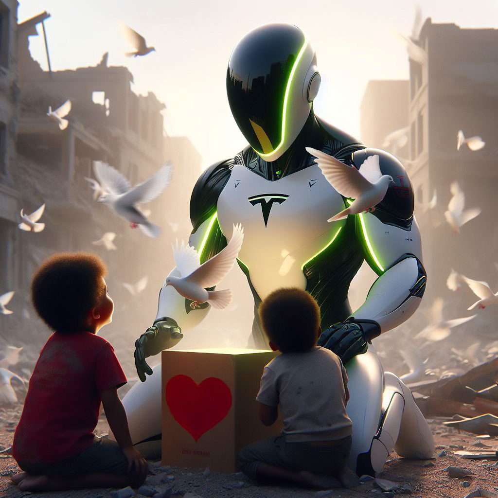 Optimus will be a robot that will help people…not only in everyday tasks but also will help to people in humanitarian crisis…that’s the future we want… 🤖🫶 Right, <a href="/elonmusk/">Elon Musk</a>? 🙌
📸: <a href="/OptimusAI_Token/">The Optimus Project 🤖 | $OPTI</a>