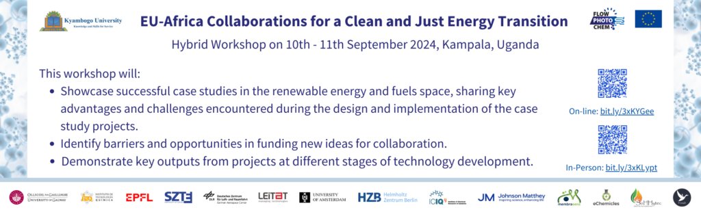 LEAP-RE (@leapre_eu) on Twitter photo ➡️Participate in <a href="/FlowPhotoChem/">FlowPhotoChem.eu</a> and associates interactive and hybrid workshop on "EU-Africa Collaborations for a Clean and Just Energy Transition" on September 10th and 11th, 2024.
More information here: flowphotochem.eu/eu-africa-coll… ➡️Participate in <a href="/FlowPhotoChem/">FlowPhotoChem.eu</a> and associates interactive and hybrid workshop on "EU-Africa Collaborations for a Clean and Just Energy Transition" on September 10th and 11th, 2024.
More information here: flowphotochem.eu/eu-africa-coll…