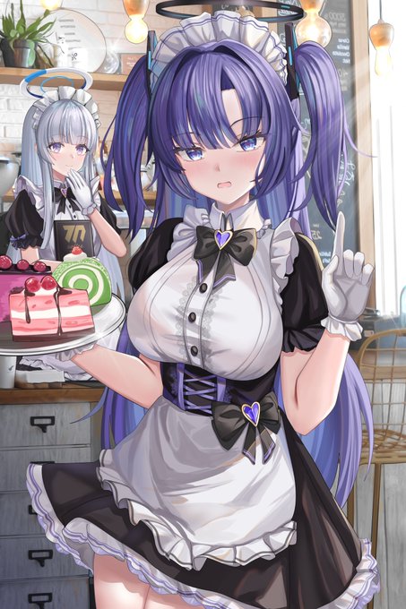 画了张 优香诺亚女仆装 #BlueArchive   #早瀬ユウカ 