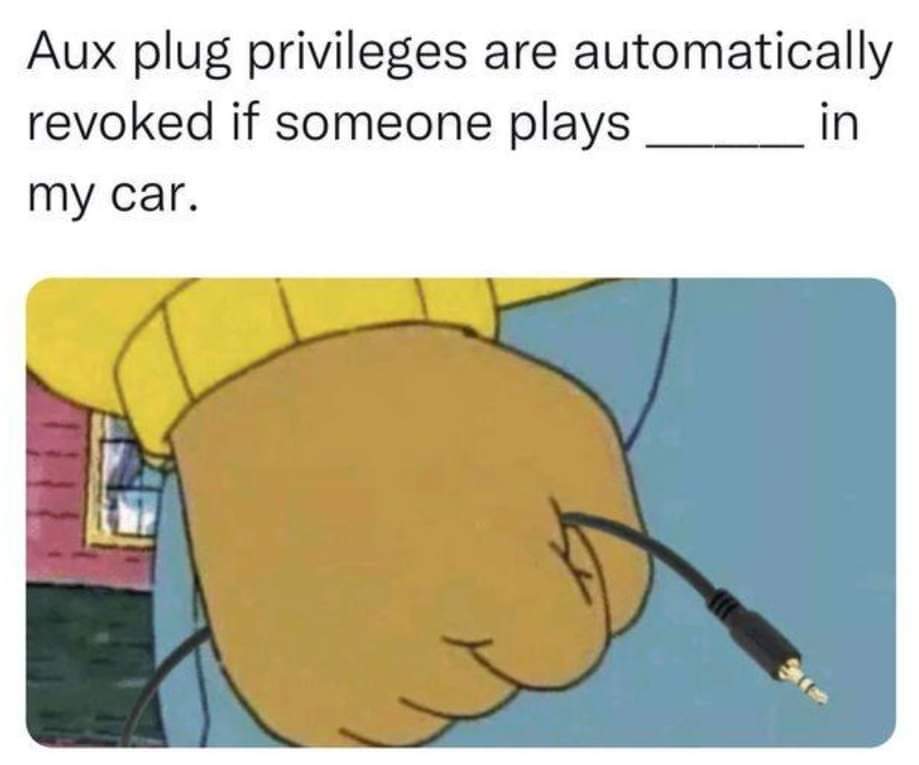 Ooo.. Controversial 🤣 What's NOT being played in your car? ⬇️