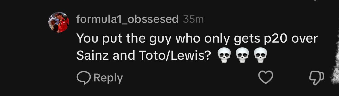 DJSPIASTRI's tweet photo. some people are very salty its crazy😭😭😭
- idgaf about carlos sainz he’s actually irrelevant
- ofc as a merc fan lewis/toto will hurt but lewis wants to leave..?
- watched logan forever #notmyissue https://t.co/nSwvEJuSKK