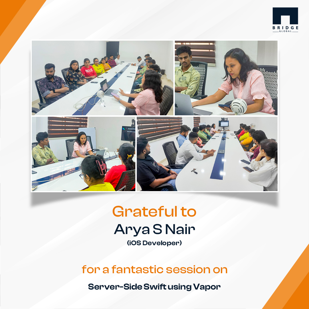 Bridge_Tweed's tweet image. A big shoutout to Arya S Nair for delivering an amazing session on “Server-Side Swift Using Vapor.” Your insights were top-notch and we appreciate your time and knowledge!
#backend #backendlearning #swiftandvapor #tutorial #learningsession #BridgeGlobal