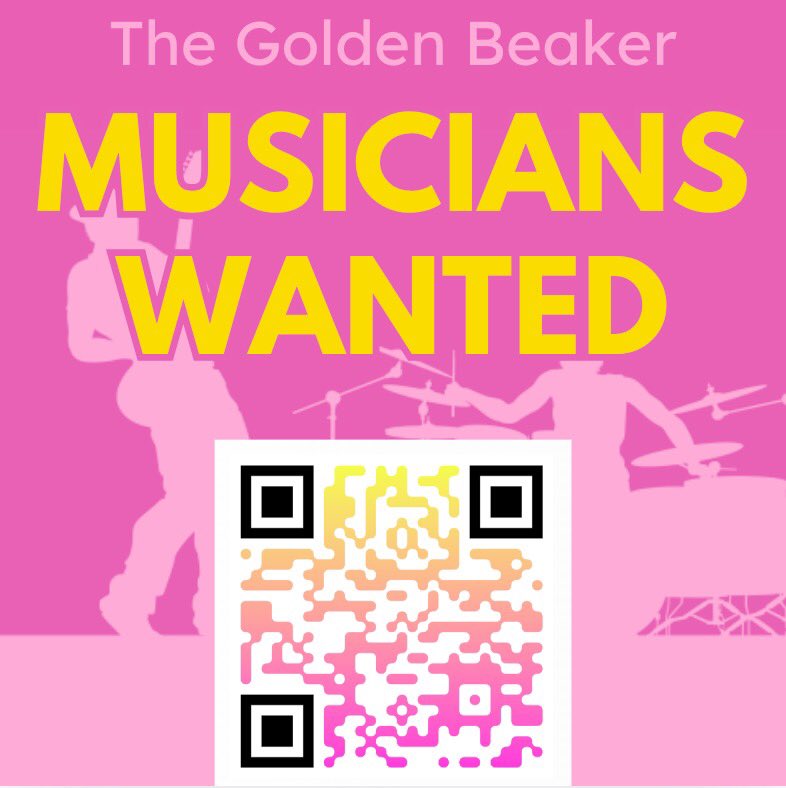 TheGoldenBeaker's tweet photo. ✨🎶Calling all musicians!🎶✨ 
We are still on the lookout for a few great artist to join us for our musical event🎤🎸
If you are passionate about music and want to make a difference in the community, we’d love to have you preform at our event! 

Interested? Scan the QR code ! https://t.co/ukKxKIVNTs
