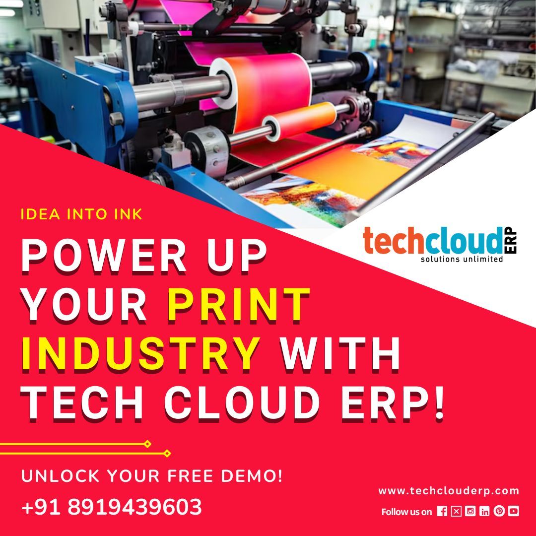 TechCloudERP's tweet photo. Experience the future of Printing Technology today!
#techclouderp #BestERP #number1erp #erp #printingbusiness #erpsoftware #businessmanagement #printingsolutions #efficiency #productivity #technology #smallbusiness #automation #digitaltransformation #costeffective #printerp https://t.co/pNzIe7aMrE