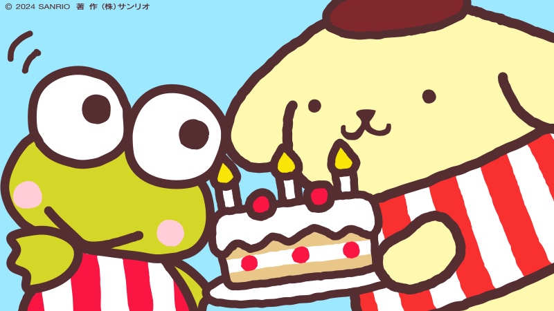 せーの！お誕生日に、ふたりで振りカエル〜♪ けろっぴ、おめでとう♡