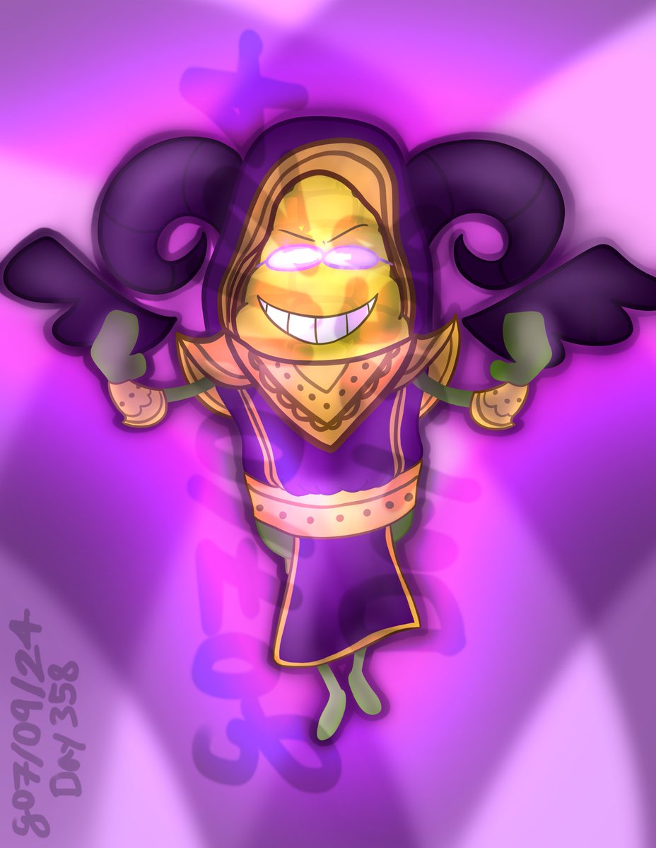 GoldSquid2's tweet photo. (Day 358 of drawing Inanimate Insanity everyday for a year)

I’ve been rewatching MyStreet recently so uh… here’s Cobs as the Demon Warlock! :)

#inanimateinsanity #inanimateinsanityfanart #Mystreetfanart #iicobs https://t.co/VQSb6Uwipd
