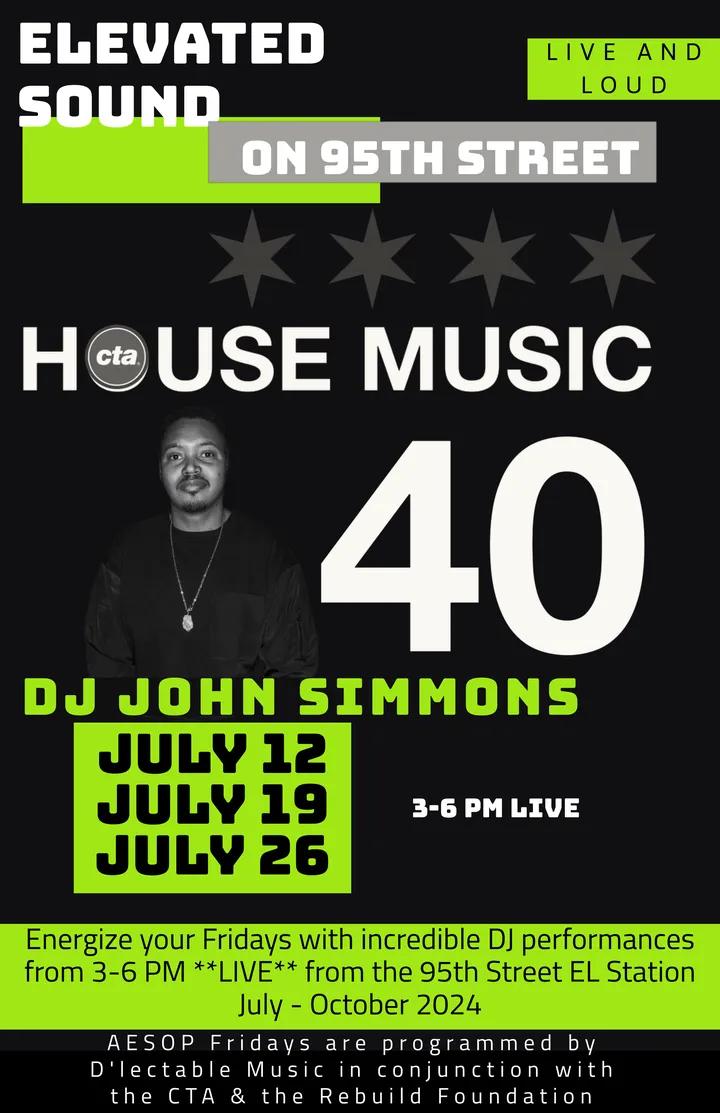 djladyd's tweet photo. Collaborating w/the @cta and @rebuildfdn at the 95th St Station Fridays 3-6 PM to spread music in public spaces on the South Side. ELEVATE SOUND will highlight House Music's 40th anniversary. @djjohnsimmons spins all July (7/12, 7/19, 7/26) Stop in &amp; groove on 🩷🚇 https://t.co/8EHG2iaPLv