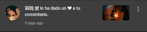 sunoosconfetti's tweet photo. Ai Tomioka liked my comment on her video saying that Sunoo brought me there.
There were a lot of comments saying the same and she liked them all 🖤😭
#SUNOO #sunoocover #bebyyourside #goodbyebye
#aitomioka https://t.co/WkFCAturs4