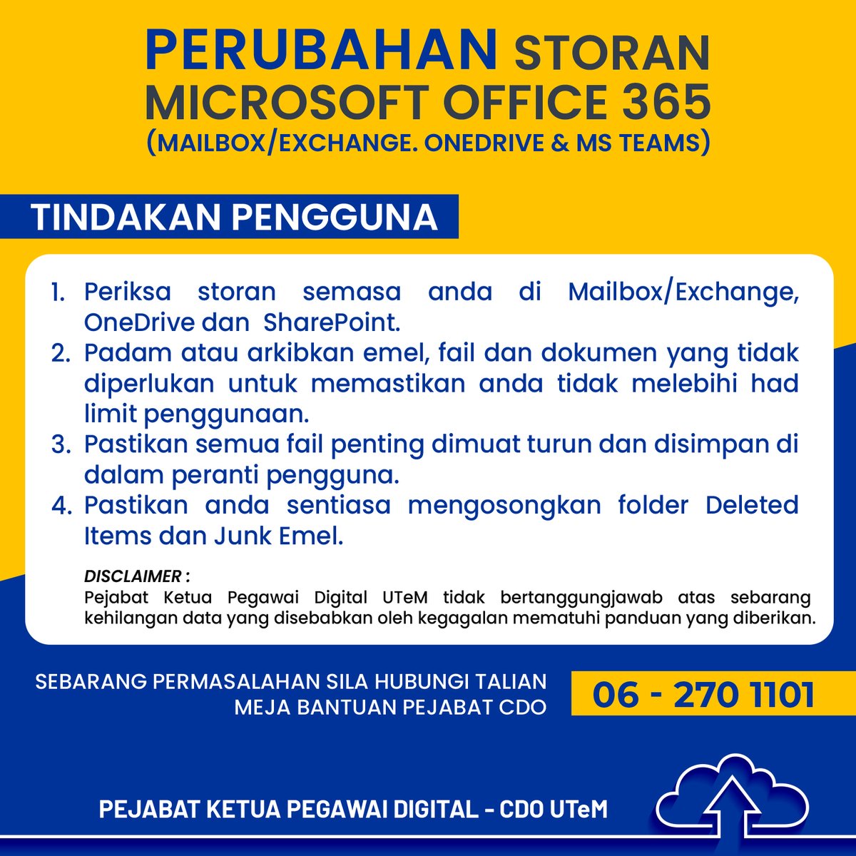 cdo_utem's tweet photo. Perhatian kepada semua staf dan pelajar UTeM.

Sila layari laman web https://t.co/j2NdmRH8hG untuk maklumat lanjut https://t.co/3WG7uOGfG3