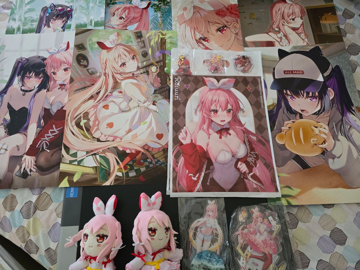 This year's haul from <a href="/rosuuri/">Rosuuri🐰</a>  Thank you for all the wonderful merch.  Can't wait for the figures to come to add to the collection.