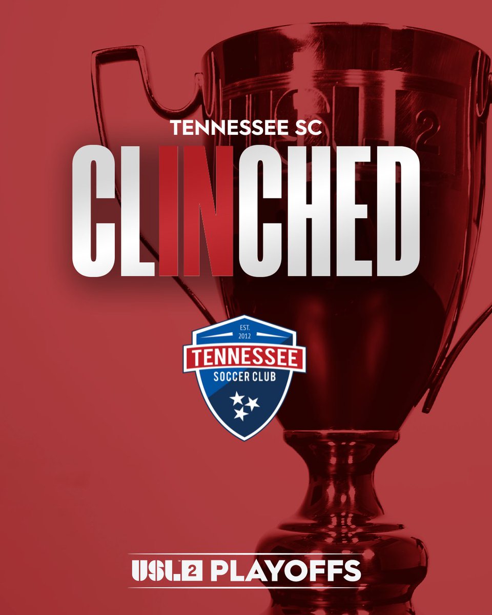 USLLeagueTwo's tweet photo. Only TWO spots remain in the Southern Conference!

@TSCUSL's win today guarantees them a place in the 2024 Playoffs! https://t.co/hQjRxByOa9