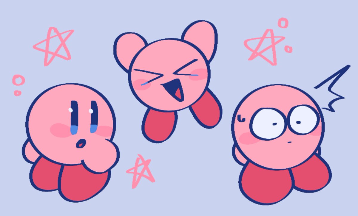 kirby doodles before i go to bed⭐️ it's been a while since I