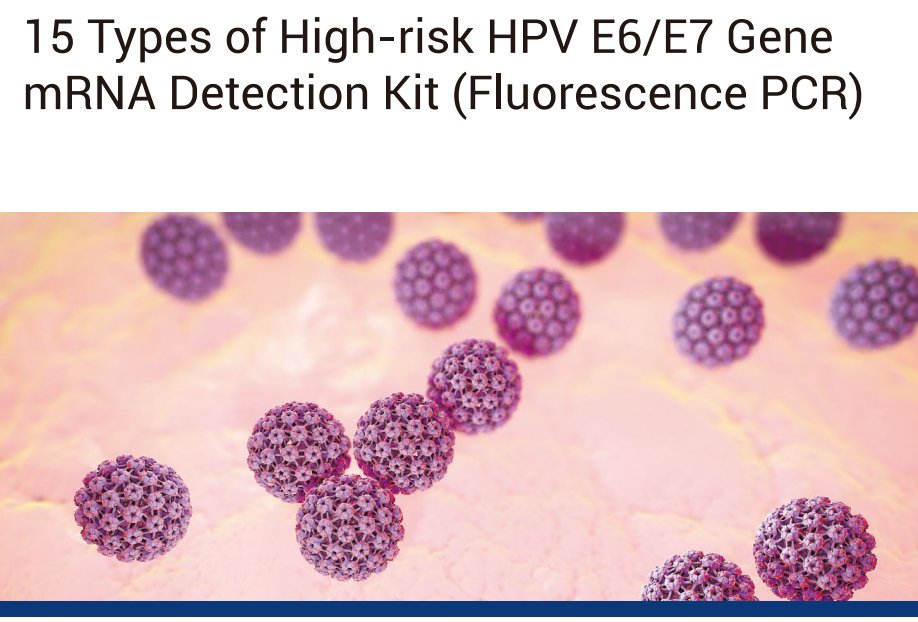 MacroMicroTest's tweet image. 15 Types of High-risk Human Papillomavirus E6/E7 Gene mRNA Detection Kit (Fluorescence PCR) from #MMT, qualitatively detecting the marker for potentially progressive HR-HPV infections, is a useful tool for HPV screening and/or patient management.