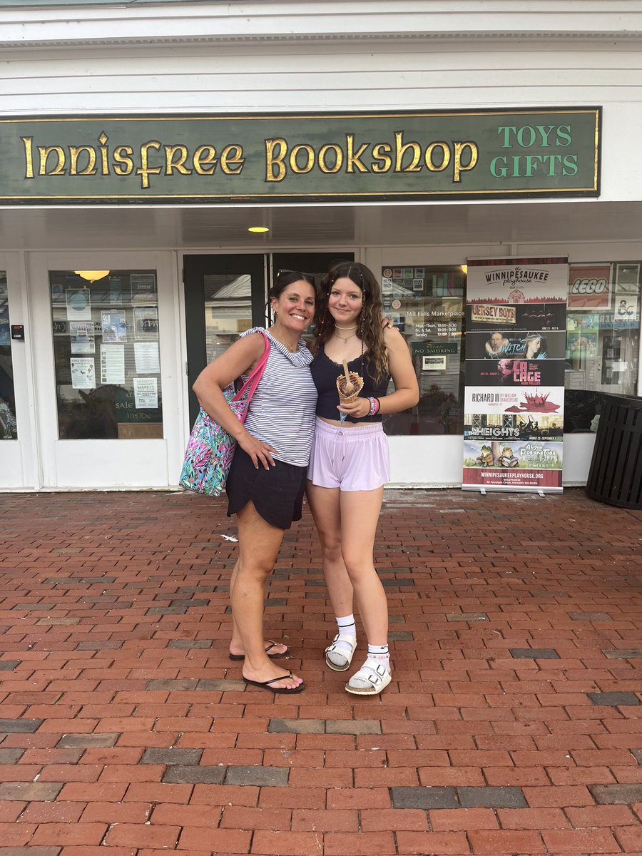 Bailey’s summer bucket list is to visit as many local bookstores as possible and buy a book or two on her TBR list. Started at one of our favorites <a href="/Anunlikelystory/">An Unlikely Story</a> last week. Today we visited The <a href="/innisfreeNH/">innisfree bookshop</a> book store in Meredith, NH.