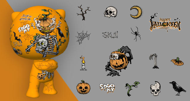 PlayToyverse's tweet photo. 🚨🚨NEW STICKER RELEASE🚨🚨
🎃💀Ready for a spooktacular treat? No trick, we swear!
--
Sticker Series: Jack and Jangles' Spooky Halloween
Type: Gold Sticker Pack
Brand: kewl
Available Timeframe: July 10, 2024 – October 8, 2024 (UTC)