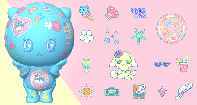 PlayToyverse's tweet photo. 🚨🚨NEW STICKER RELEASE🚨🚨
🍉⛱️These five friends are off on their long-awaited holiday!
--
Sticker Series: Summer ☆ Vacation 
Type: Gold Sticker Pack
Brand: POPPIN/VIVID*
Available Timeframe: July 10, 2024 – October 8, 2024 (UTC)