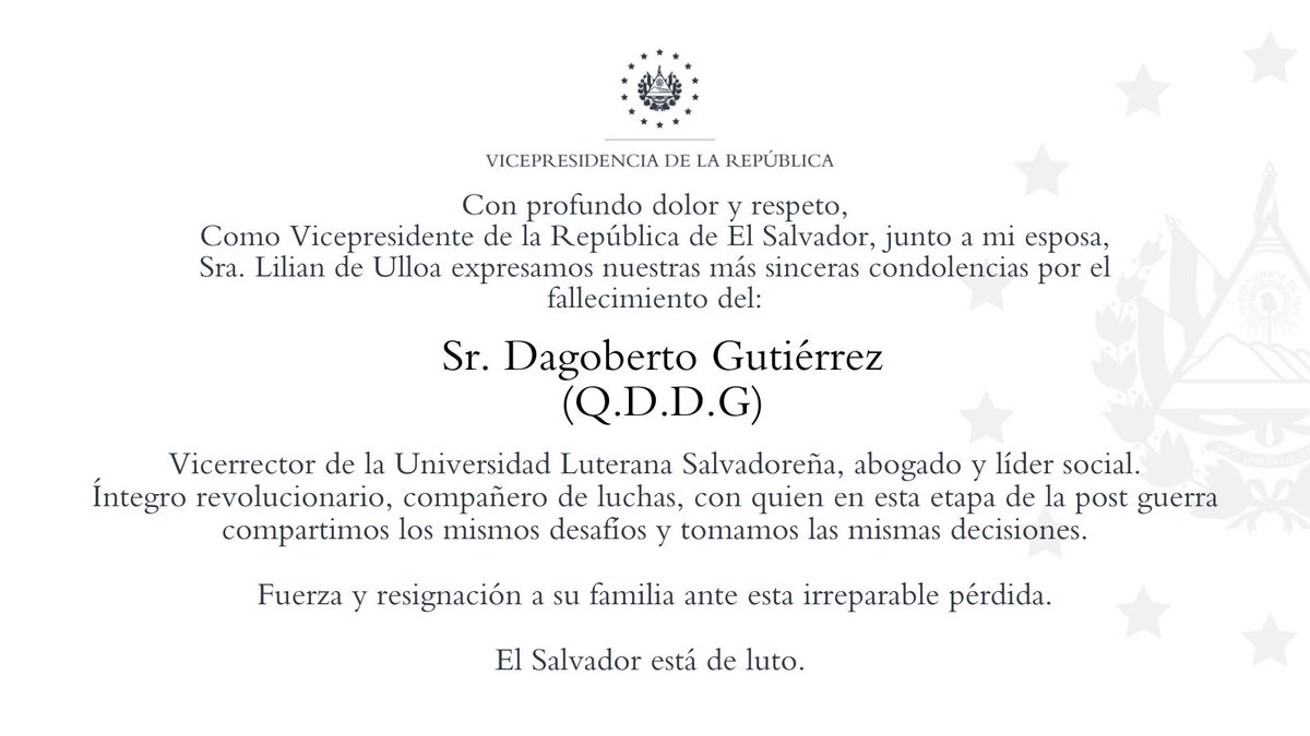 fulloa51's tweet photo. Dagoberto Gutiérrez ha muerto, El Salvador pesa menos. Descansa en paz compañero Dago. https://t.co/OaaaCjNSz6