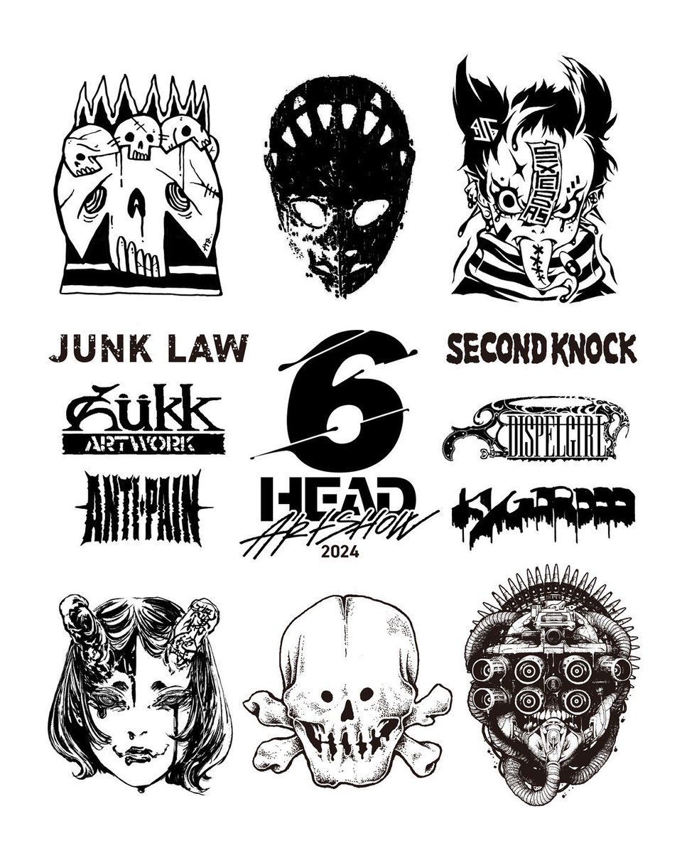 ANISOLUTION's tweet image. 今週末名古屋で開催されるイベント #6HEAD にて、だいぶ久しぶりに文字作品のコミッションをします！！それと、作品やアパレルで使用しているデカいシルクスクリーン版を持っていきますので色々な物にプリントするチャンス！
まず間違いなく自分の今回のデザインはこの時しか出ません！