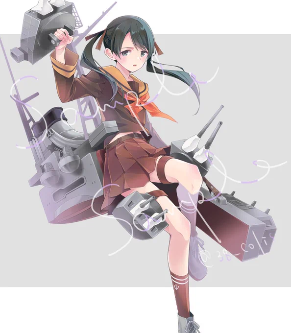 【ワンフェス24夏】『松阪屋模型店』様  新作『三隈改二特』のパッケージイラストを描かせていただきました。 重厚な艤装とくまりんこの優しい凛々しさを表現された造形が素晴らしいキットです。 よろしくお願いいたします。   #WF2024S #艦これワンフェス2024夏