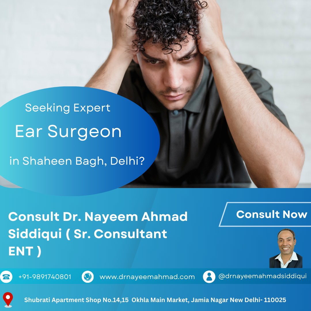 Dr_Nayeem_Ahmad's tweet photo. Seeking Expert Ear Surgeon in Shaheen Bagh, Delhi ?
Call: +91-9891740801
Website - https://t.co/9QdusD4AhN
Google Business Profile: https://t.co/styCTQIS6p
#ShaheenBagh #ear #ENTsolution #Entsurgery #EarNoseThroatSpecialist #patients #DelhiDoctor #Ear #DrNayeemAhmadSiddiqui https://t.co/UoMUROOxO8