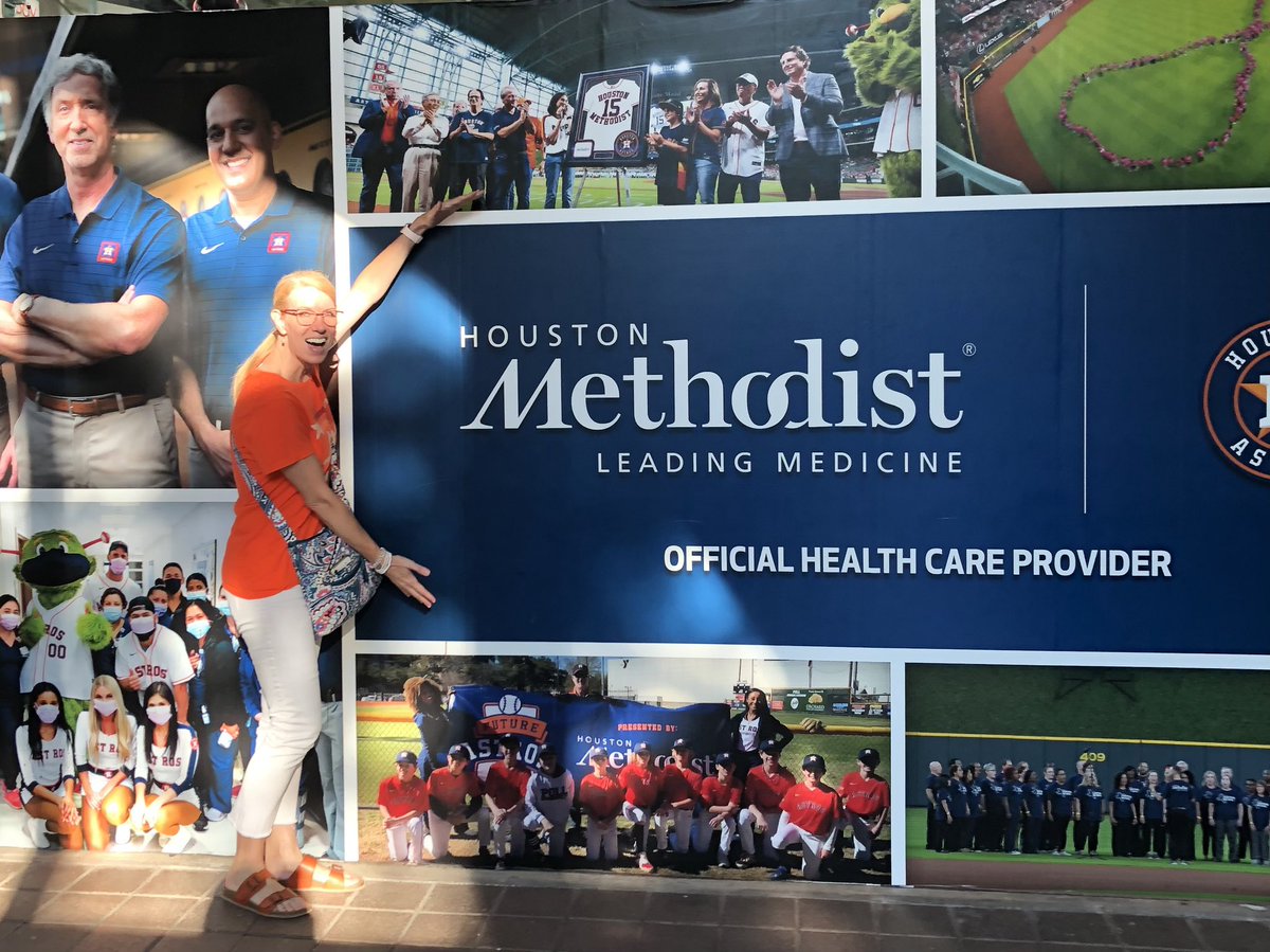 debihinton's tweet photo. Go Astros! A celebratory win over the Marlins after living through Beryl! Love my hospital and love my home team. https://t.co/mlGVPcEt5W