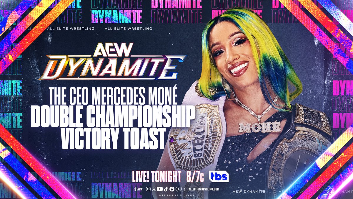Mercedes Mone Double Championship Victory Toast