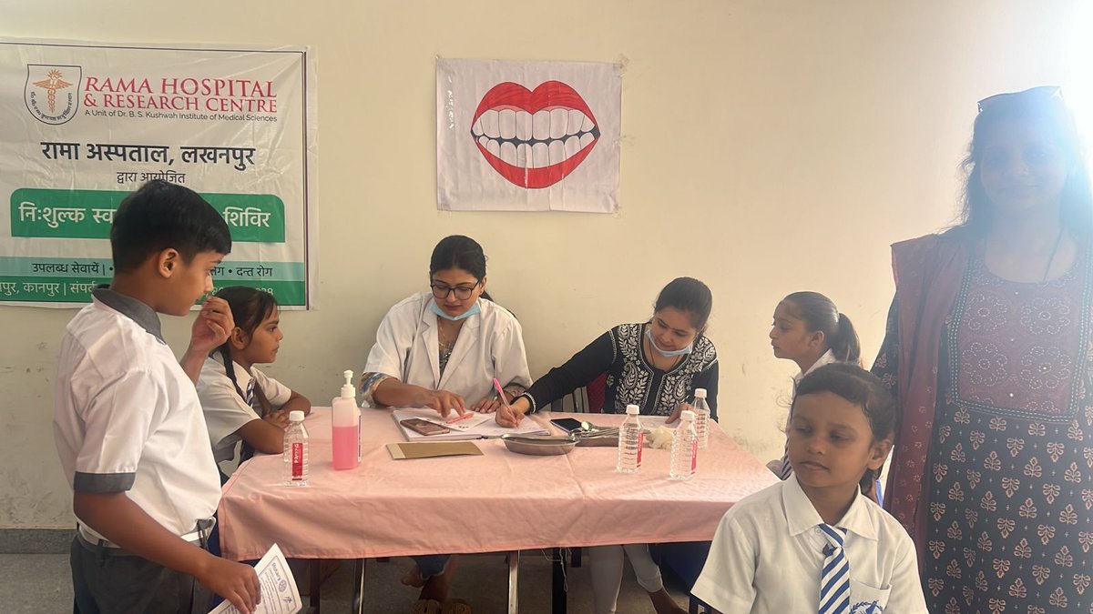 Rotary3110's tweet photo. Glimpses from Arogyam, Mega Health Check-Up Camp organised by Rotary Club of Kanpur Eden. Stay tuned for more updates of the Arogyam camps across RID3110.

These camps are checking baseline health parameters of students from class 3 to class 8.
#Arogyam #Rotary3110 https://t.co/0I2tgYgFQd