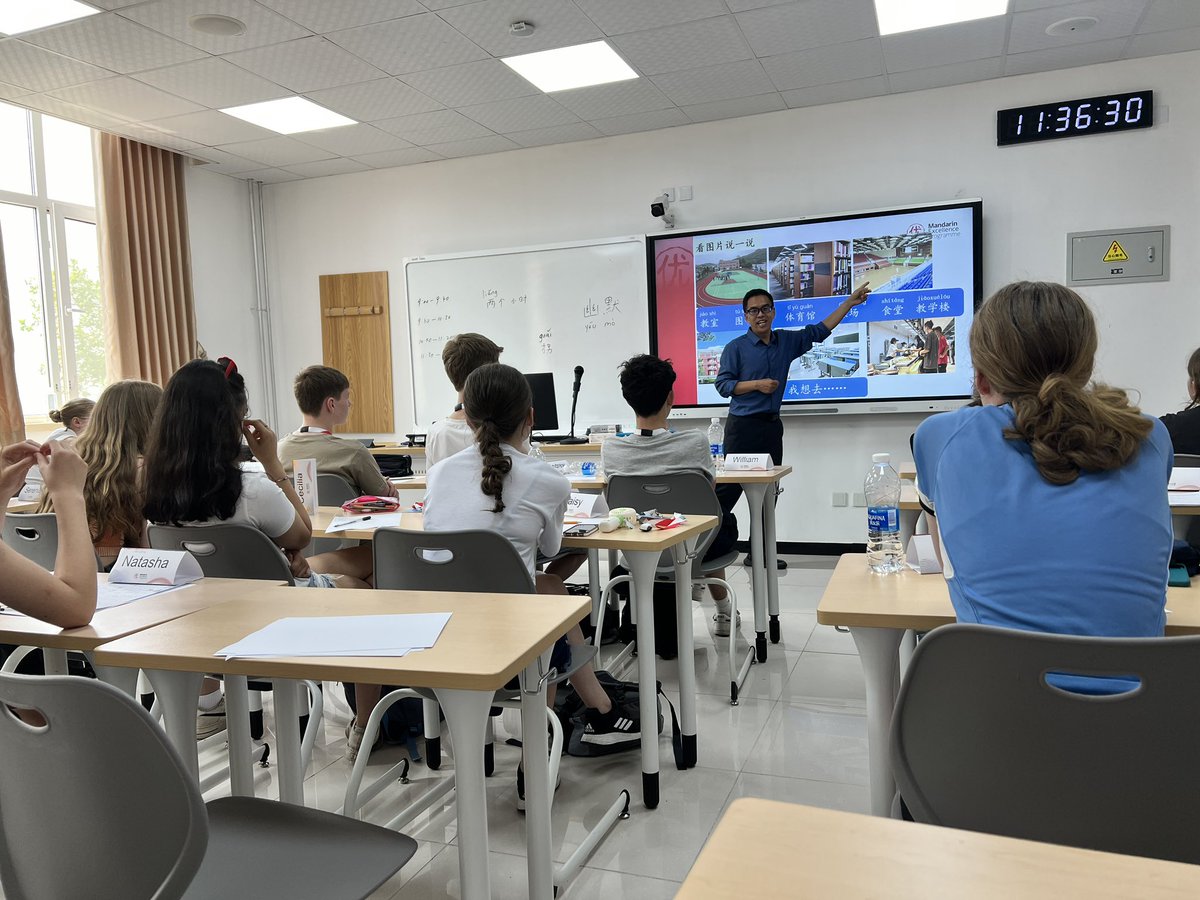 Today’s theme: a Chinese secondary school.  Everyone in great spirits.