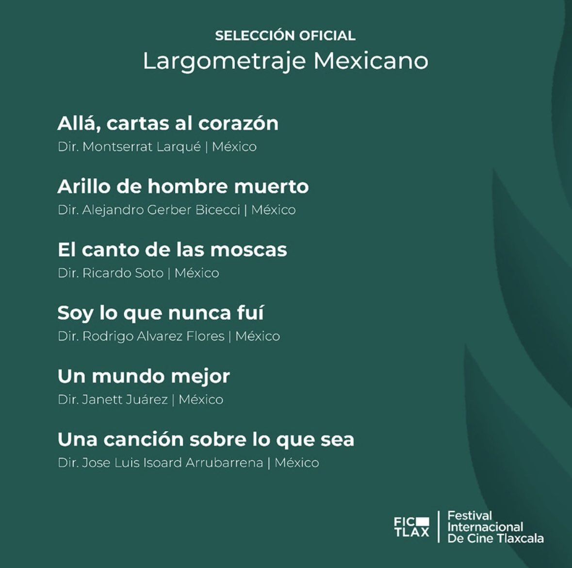 El #FicTlax compartió su selección oficial 2024 y la película 'Allá: Cartas al corazón', protagonizada por Pablo Astiazarán (<a href="/PabloAstiazaran/">Pablo Astiazarán®</a>) con la dirección de Monserrat Larqué, estará presente en la categoría de Largometraje Mexicano. 🎖️💌

#TalentoTOR
#TalentoWTH