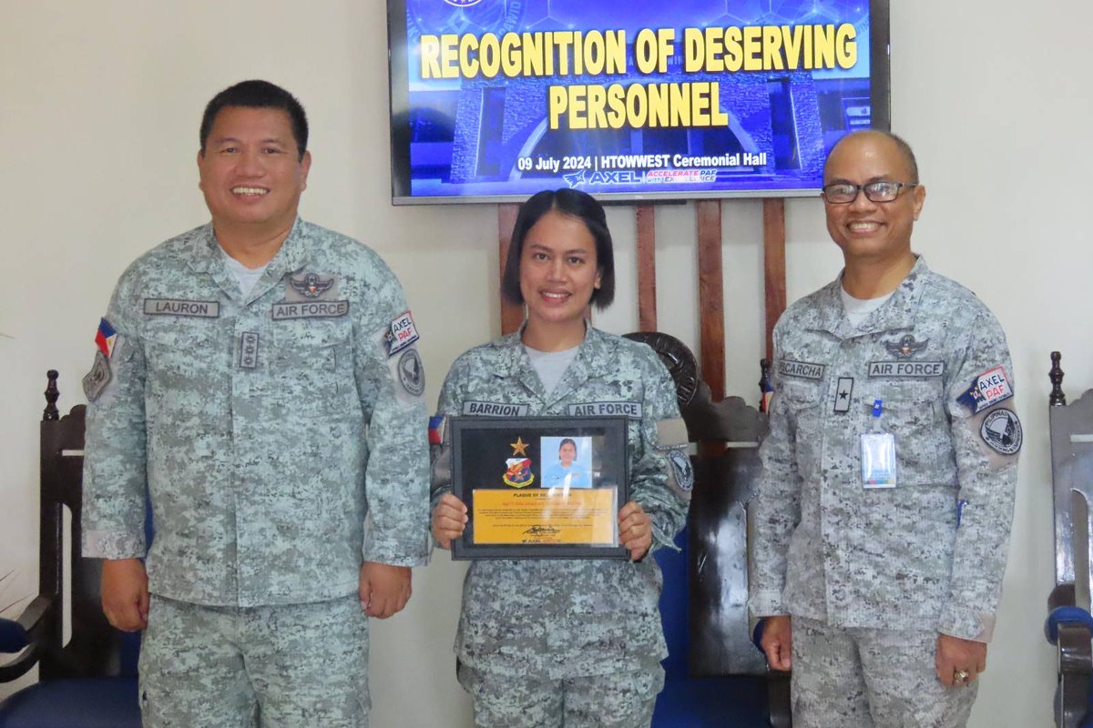 TOWWestPAF's tweet photo. TOWWEST RECOGNIZES OUTSTANDING PERSONNEL FOR EXEMPLARY ACTS AND ACADEMIC EXCELLENCE
#AccelerateWithExcellence
#AFPYouCanTrust
#AirSentinelOfTheWesternFrontier
#TOWWEST
#StrongAFPstrongPhilippines https://t.co/cQK4Sae0D9