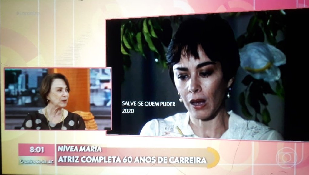 filomenaferret0's tweet photo. Três erros grotescos cometidos pela Globo hoje:

• Durante a homenagem pra Nívea Maria no #Encontro, o VT exibe uma cena de #PedraSobrePedra (1992, dizendo que é de #SalveSeQuemPuder (2020).

• O acidente de Guto e Lupita em #FamíliaÉTudo, onde é possível ver as pessoas chacoalhando os galhos.

• O Gshow agora a noite falando do comeback da Malu Mader em #Renascer e dizendo que #HajaCoração é de 2026.