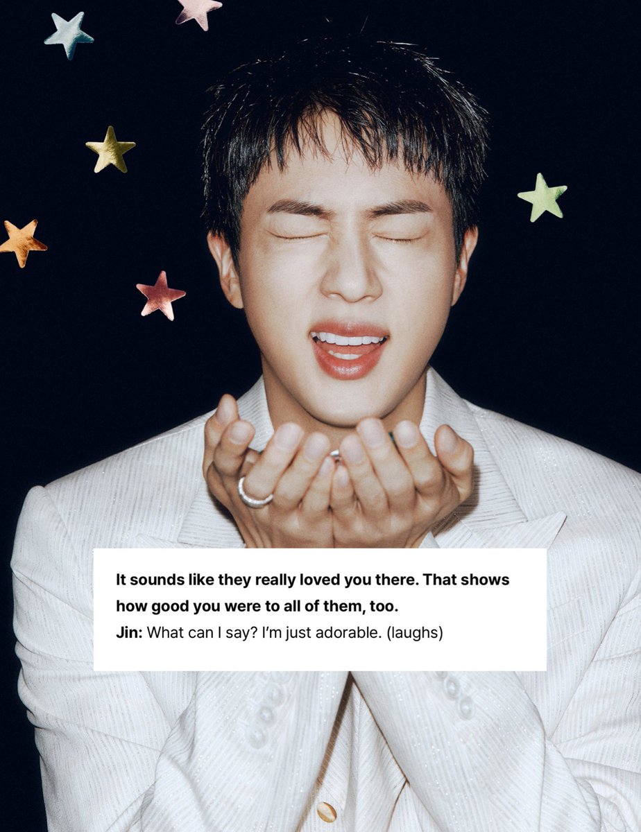 sevenrchive's tweet photo. “What can I say? I’m just adorable.” — Kim Seokjin. https://t.co/DqN1nM9R3D