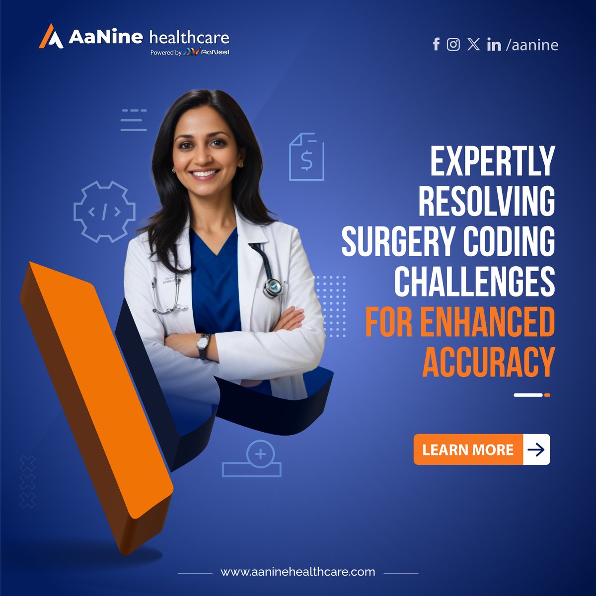Aanine_Health's tweet image. AaNine’s coders adhere to strict coding compliance and quality standards that result in high-quality, accurate code assignment—guaranteed!
Visit website for more info: bit.ly/4a0xtBS
#SurgeryCoding #MedicalCoding #Healthcare #AaNeel #AaNine #aaninehealthcare #Health