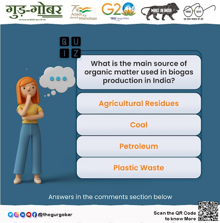 Thegurgobar's tweet image. #गुड़_गोबर
Test Your Knowledge with Our #BioQuiz!

Embrace the clean energy revolution with Bio Energy and see how much you know about the sustainable sources powering tomorrow&apos;s world.

Provide your answers in the comments section.
#SaveNatureForFuture #SaveEarthSaveLife