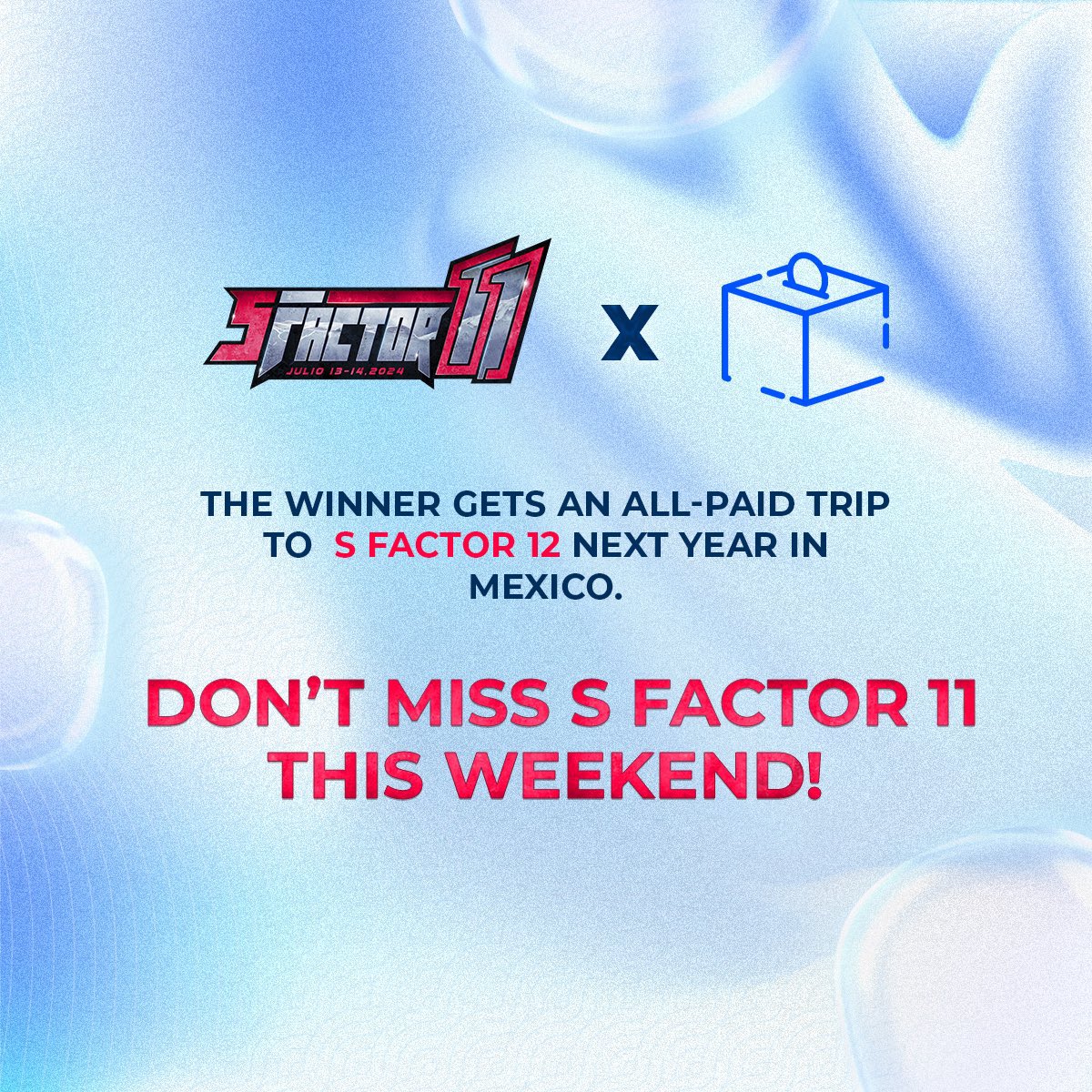 LiquidHbox's tweet photo. BONUS LAST MINUTE ANNOUNCEMENT 

The winner of tomorrow’s Coinbox will also receive….

an ALL-PAID trip to S Factor 12 in Mexico next year! 

Don’t miss out!! https://t.co/jEL63JwQ2V