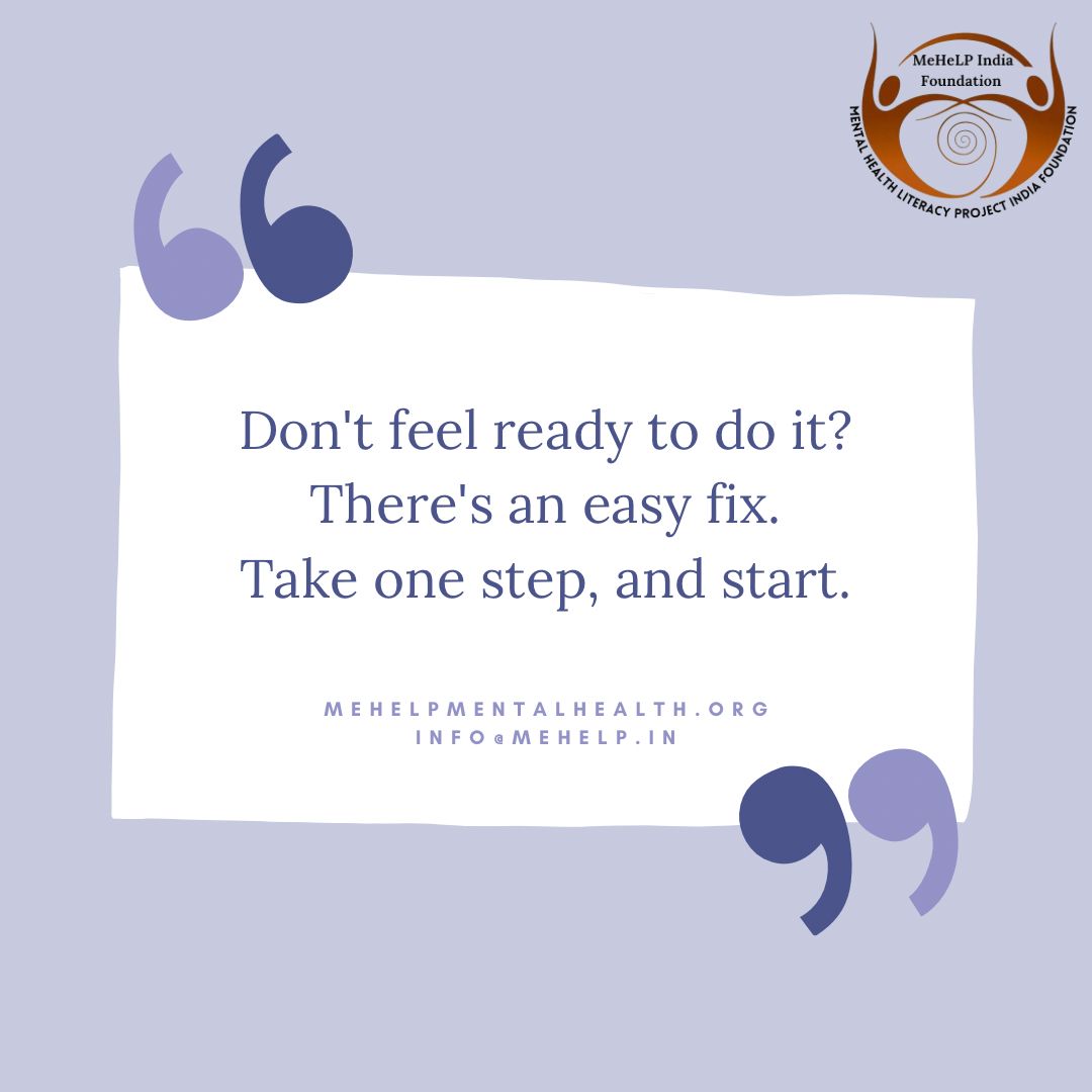 MeHeLP6's tweet photo. Starting something new can often feel daunting, but breaking it down into manageable steps can make it easier. The first step is always the hardest, but it's also the most important. Once you begin, the momentum can carry you forward. 🏁🏆
#mentalhealthliteracies #mehelpindia https://t.co/pn1ZipX34y