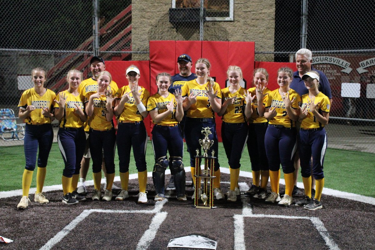 Put a ring on it: Bringing home the state bling! 💍🥎💙💛 ⁦<a href="/MFLD_Athletics/">Moorefield Yellow Jackets Athletics</a>⁩